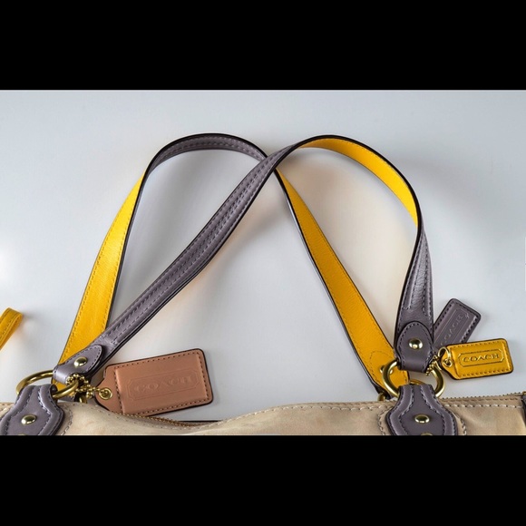 Coach Poppy Colorblock Tote Bag - Picture 6 of 13